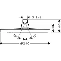 Crometta S Głowica prysznicowa 240 1jet LowPressure HANSGROHE 26725000