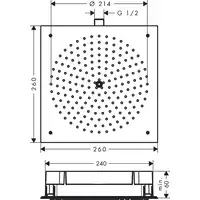 Raindance Głowica prysznicowa 260/260 1jet HANSGROHE 26472000