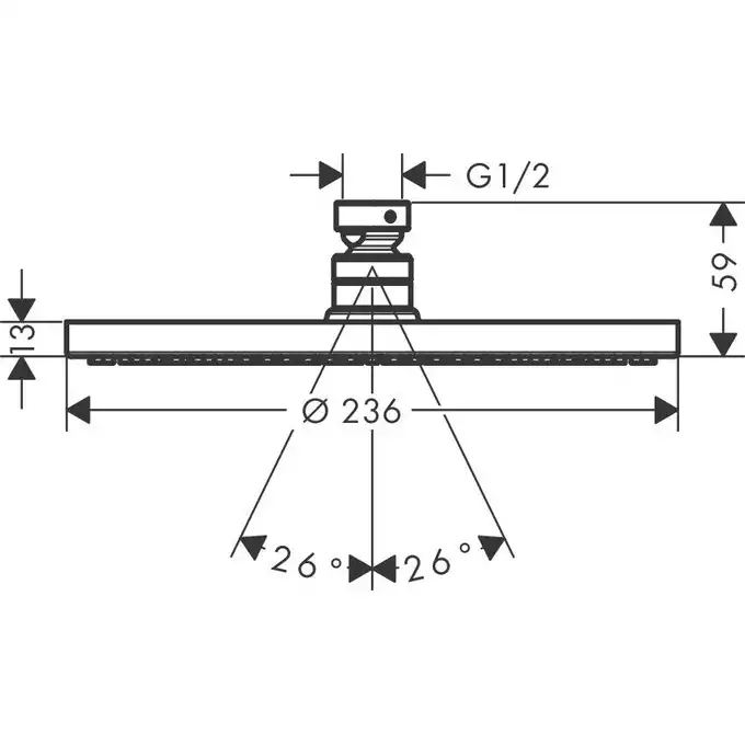 Raindance S Głowica prysznicowa 240 1jet PowderRain HANSGROHE 27623000