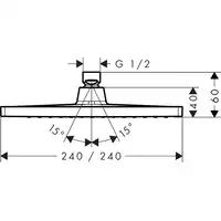 Crometta E Głowica prysznicowa 240 1jet LowPressure HANSGROHE 26722000