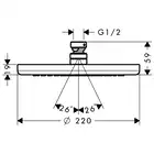 Croma Głowica prysznicowa 220 1jet HANSGROHE 26464000