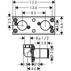 Rainfinity Zestaw podstawowy do Showerpipe 360 1jet do montażu podtynkowego HANSGROHE 26840180