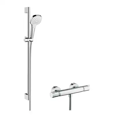 Croma Select E Zestaw prysznicowy Vario z termostatem Ecostat Comfort i drążkiem 90 cm HANSGROHE 27082400