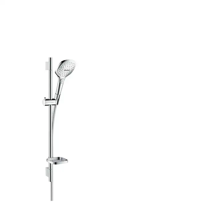 Raindance Select E Zestaw prysznicowy 120 3jet EcoSmart 9 l/min z drążkiem 65 cm i mydelniczką HANSGROHE 26622000