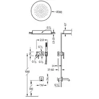 Jednouchwytowa bateria podtynkowa 3V Stal TRES 21027311AC