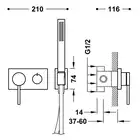 Jednouchwytowa bateria podtynkowa 3V Chrom TRES 21027391