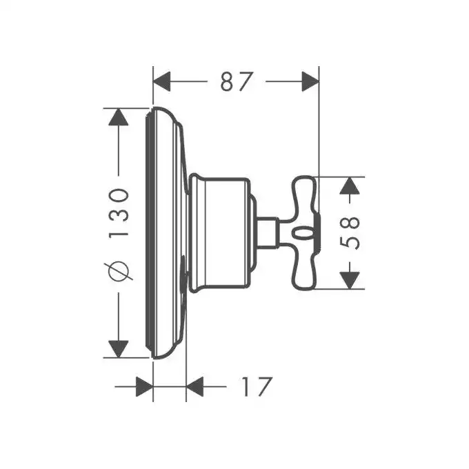 AXOR Montreux Zawór odcinająco-przełączający Trio/Quattro HANSGROHE 16830820