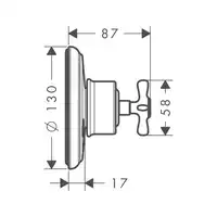 AXOR Montreux Zawór odcinająco-przełączający Trio/Quattro HANSGROHE 16830820