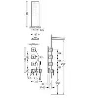 Jednouchwytowa bateria podtynkowa 3V Chrom TRES 21027305