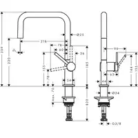 Talis M54 Jednouchwytowa bateria kuchenna U 220, 1jet HANSGROHE 72806670