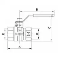 MINO zawór kulowy gazowy, 3/4GW x 3/4GW, uchwyt rączka ARCO P0103