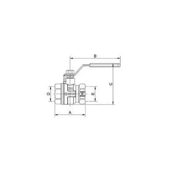 TURIA 3000 zawór kulowy, 2 1/2GW x 2 1/2GW, uchwyt rączka ARCO 0121508