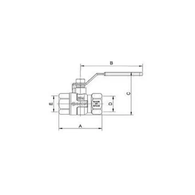 TAJO 2000 zawór kulowy antykamienny, VITAQ, 2 1/2GW x 2 1/2GW, uchwyt nierdzewny ARCO 00011AC