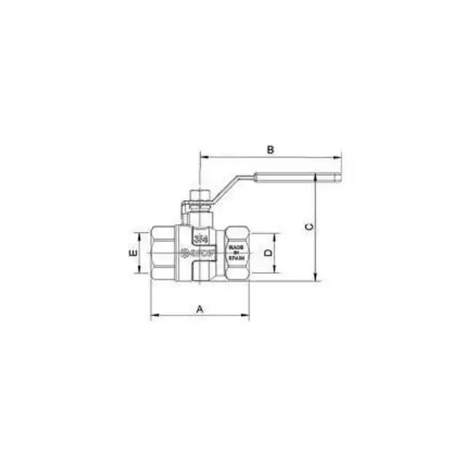 TAJO 2000 zawór kulowy, 2 1/2GW x 2 1/2GW, uchwyt rączka ARCO 00011