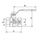 TAJO 2000 zawór kulowy, 2 1/2GW x 2 1/2GW, uchwyt rączka ARCO 00011