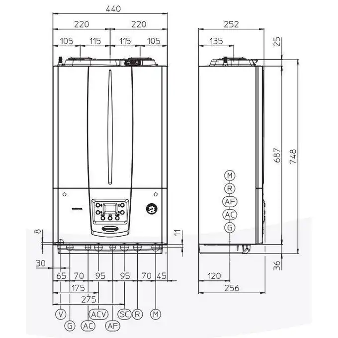 Zestaw Victrix  EXA 28 Optimum Komfort: Kocioł gazowy kondensacyjny Victrix EXA 28 1 ERP + Zestaw kominowy &quot;S&quot; 60/100 - srebrny + Grupa podłączeniowa Victrix 24 TT / EXA + Sterownik CAR V2 z sondą IMMERGAS 3.025778/OK