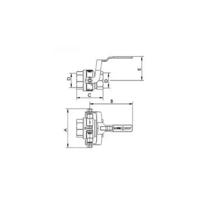 TAJO 2000 PRO zawór kulowy, VITAQ, 3GW x 3GW, uchwyt rączka ARCO 01038AC