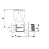 TEIDE PLUS zawór grzejnikowy prosty, 1/2GZ x 1/2GW, chromowany ARCO 503265