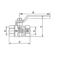 TAJO 2000 zawór kulowy, 3GW x 3GW, uchwyt rączka ARCO 01109