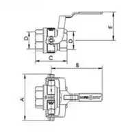 TAJO 2000 PRO zawór kulowy, VITAQ, 2 1/2GW x 2 1/2GW, uchwyt rączka ARCO 01036AC