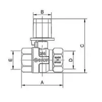 TAJO 2000 zawór kulowy, 2 1/2GW x 2 1/2GW, uchwyt kwadratowy 30 x 30 ARCO 01122