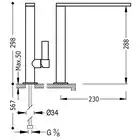 Bateria zlewozmywakowa stojąca wylewka 34x9 mm Matowa biel TRES 20548601BM