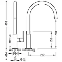 Bateria zlewozmywakowa stojąca Matowa biel TRES 20044002BM