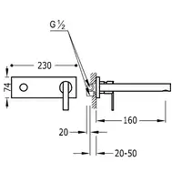 Bateria podtynkowa Chrom TRES 08120001