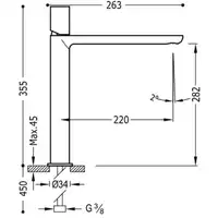 Bateria umywalkowa Matowa czerń TRES 20020306NM