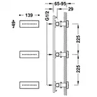 3 wbudowane dysze z hydromasażem 140x45 mm Matowa biel TRES 29951505BM