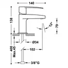 Bateria umywalkowa Chrom TRES 20410301