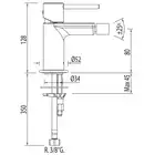 Bateria bidetowa Chrom TRES 06222001