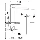 Bateria umywalkowa Stal TRES 21110301AC