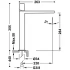 Bateria umywalkowa Stal TRES 21180302AC