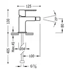 Bateria bidetowa Stal TRES 20012001AC