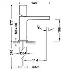 Bateria umywalkowa Stal TRES 21110302AC