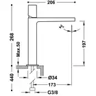 Bateria umywalkowa Stal TRES 21120302AC