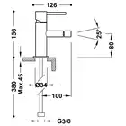 Bateria bidetowa Chrom TRES 06212001