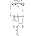 Bateria wannowa trzyotworowa MAX Chrom TRES 06216102