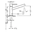 Bateria umywalkowa chrom TRES 06220301