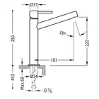 Bateria umywalkowa Chrom TRES 06220601