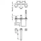 Bateria wannowa trzyotworowa z słuchawka antical Stal TRES 20016203AC