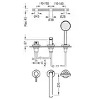 Bateria wannowa trzyotworowa ALPLUS Chrom TRES 20316101