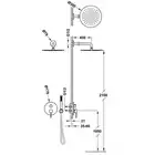 Zestaw natryskowy z baterią podtynkową Rapid-Box z regulacją strumienia Ø 300 mm Stal TRES 26228004AC