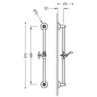 Drążek niklowany Ø 20,6 mm dł. 600 mm Stal TRES 24273201AC