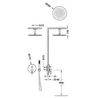 Zestaw natryskowy z baterią podtynkową Rapid-Box z regulacją strumienia Ø 300 mm Stal TRES 26228003AC