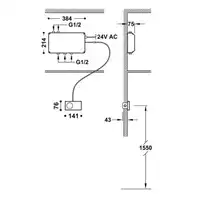 Wbudowany system elektronicznej kontroli termostatycznej Shower Technology Blue EditionBiały-Chrom TRES 49286399