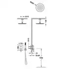 Zestaw natryskowy z baterią podtynkową Rapid-Box z regulacją strumienia Ø 250 mm Chrom TRES 06228003