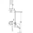 Zestaw natryskowy z baterią podtynkową Rapid-Box z regulacją strumienia 160x550 mm Matowa biel TRES 21128005BM