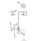 Zestaw natryskowy z baterią podtynkową Rapid-Box z regulacją strumienia Ø 250 mm Chrom TRES 20428003